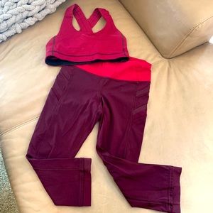 Workout pants and top